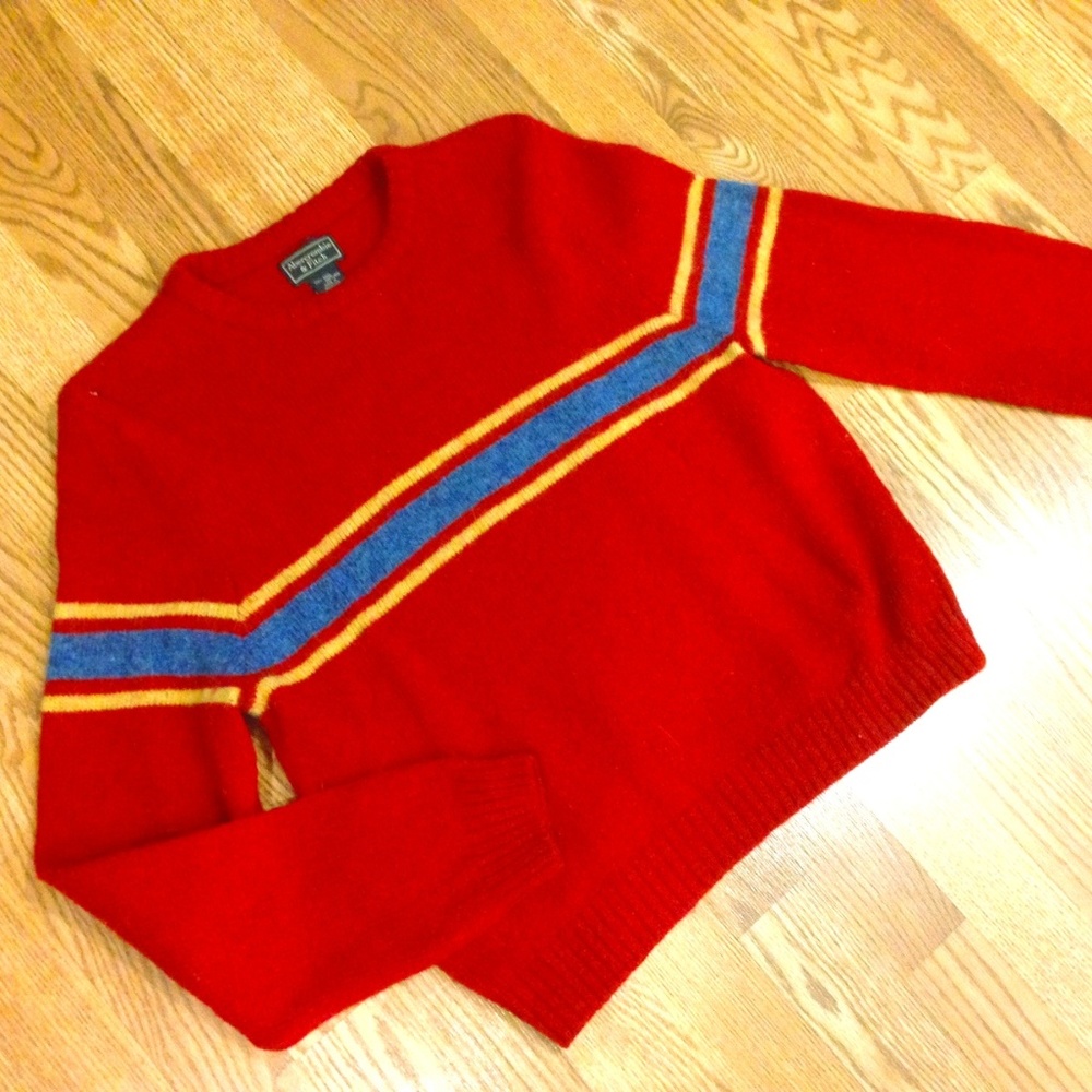 Abercrombie & Fitch Red Wool Sweater